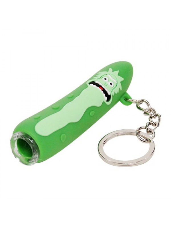 Mini Pickle Rick Keychain Chillum