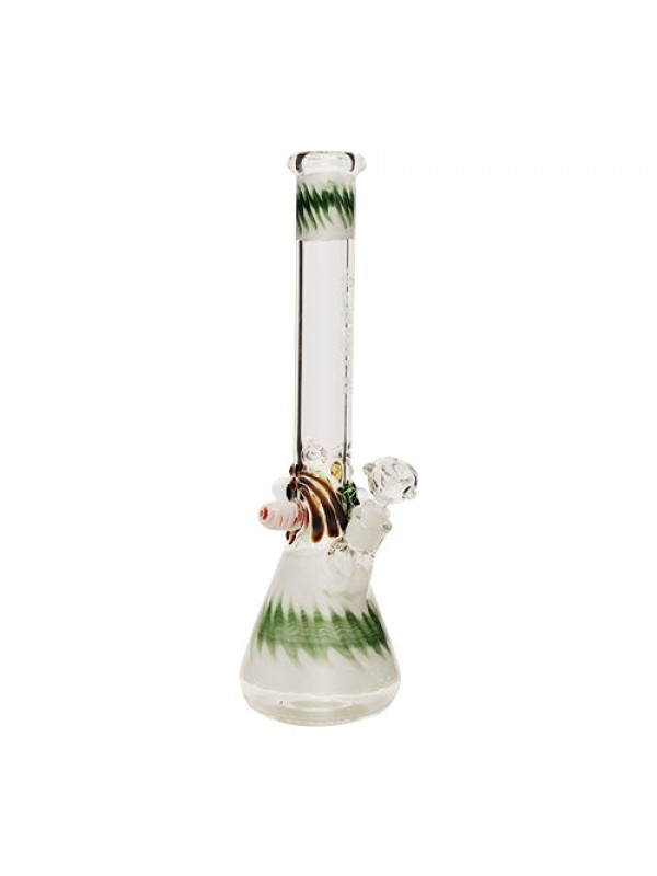 AMG 18" Glass Beaker Bong w- Accents (7mm Thick)