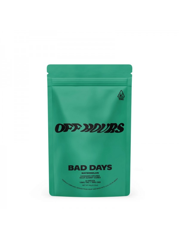 Bad Days Off Hours: D9 + CBD 200mg Sour Gummies (1...