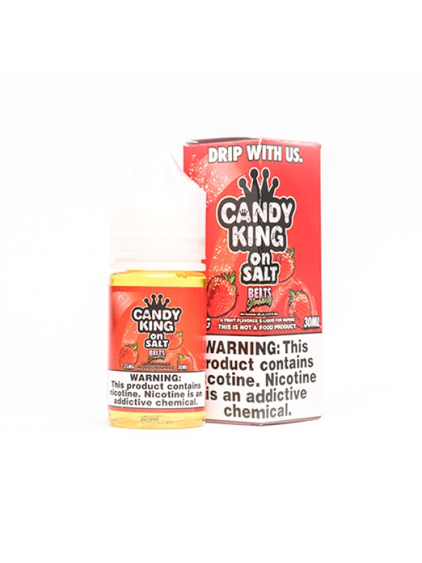 Candy King On Salt Sour Strawberry Belts 30ml Nic Salt Vape Juice