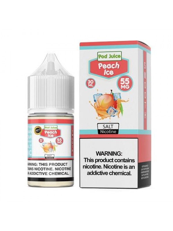 Pod Juice Peach Ice 30ml Nic Salt Vape Juice