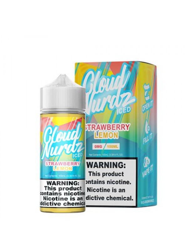 Cloud Nurdz Strawberry Lemon ICED 100ml Vape Juice