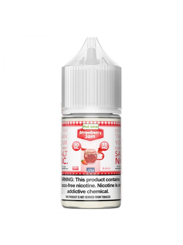 Pod Juice Strawberry Jam TF 30ml Nic Salt Vape Jui...