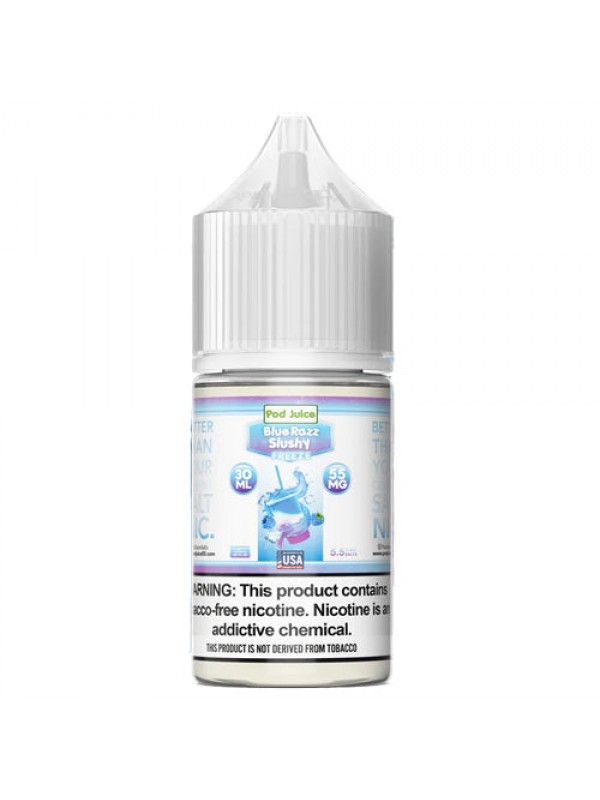 Pod Juice Blue Razz Slushy Freeze TF 30ml Nic Salt...
