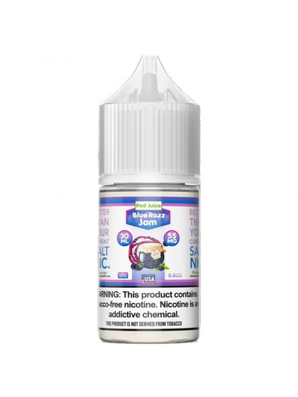 Pod Juice Blue Razz Jam TF 30ml Nic Salt Vape Juic...
