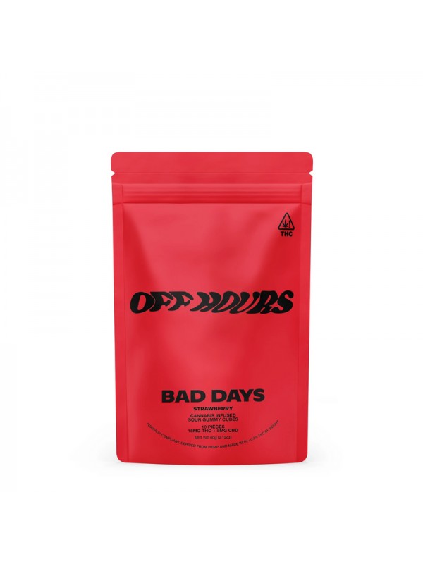 Bad Days Off Hours: D9 + CBD 200mg Sour Gummies (10x Pack)