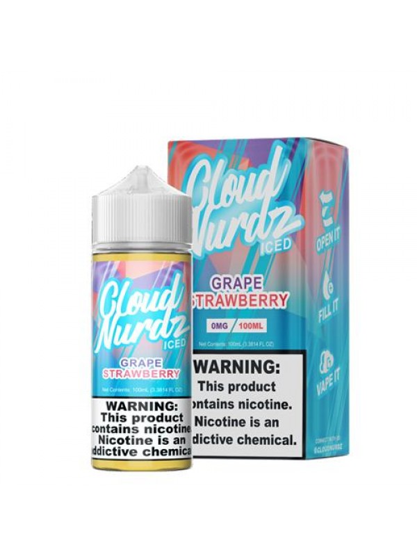 Cloud Nurdz Grape Strawberry ICED 100ml Vape Juice