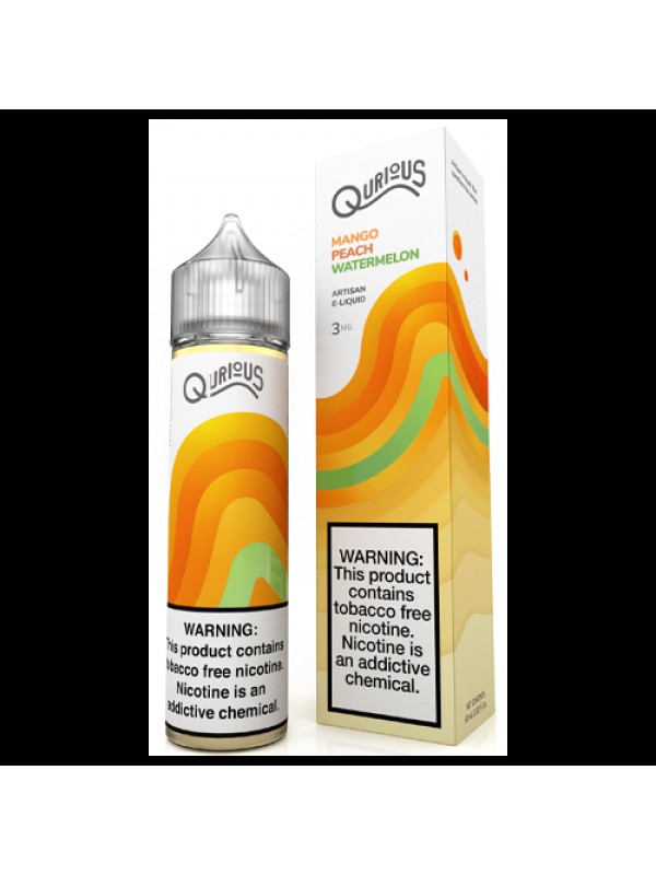 Qurious Mango Peach Watermelon 60ml Synthetic Nico...