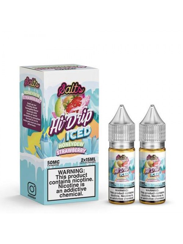 Hi-Drip Salts Honeydew Strawberry Iced 30ml Nic Salt Vape Juice
