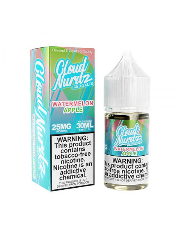 Cloud Nurdz Watermelon Apple ICED 30ml Nic Salt Va...