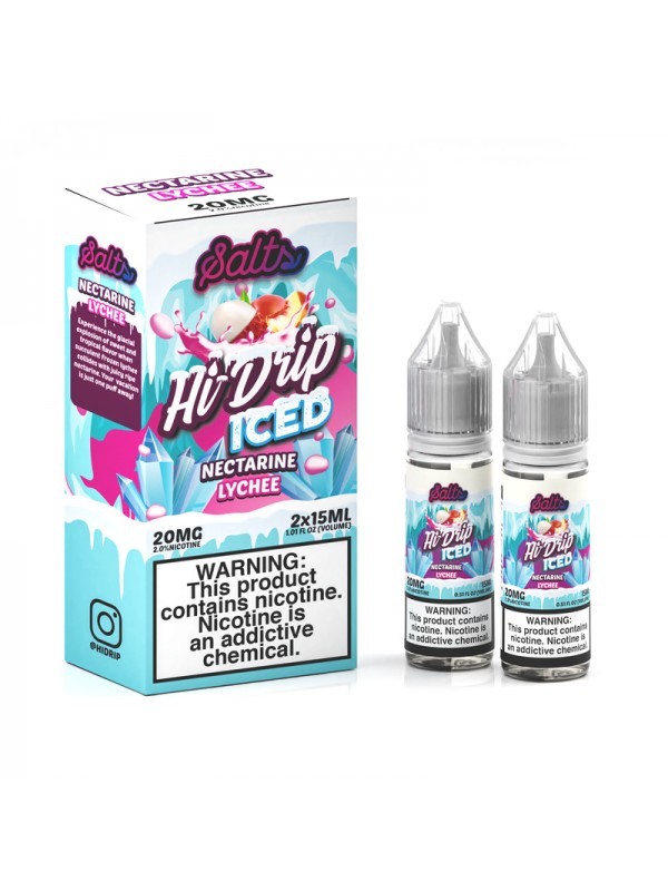 Hi-Drip Salts Iced Nectarine Lychee 30ml Nic Salt ...