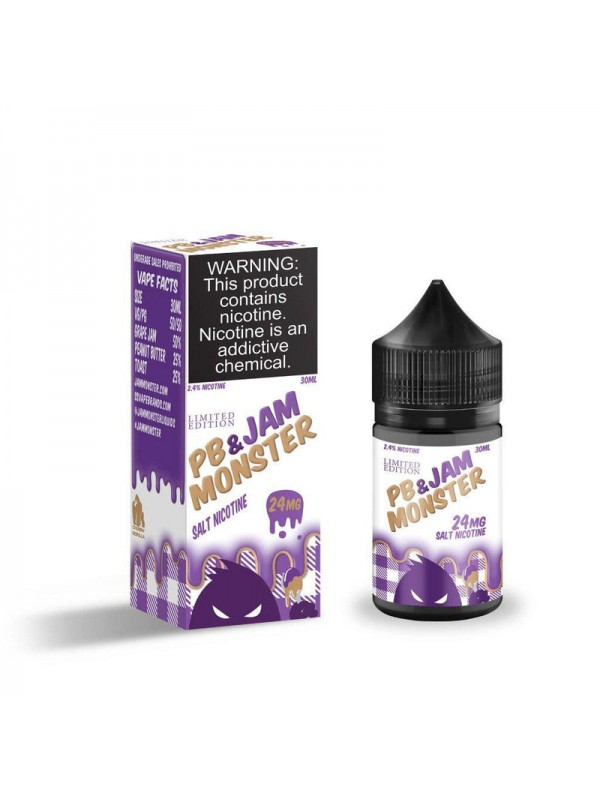 Jam Monster Salts PB & J 30ml Nic Salt Vape Ju...