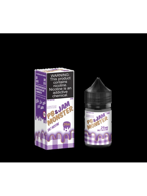 Jam Monster Salts PB & J 30ml Nic Salt Vape Juice