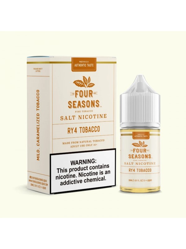 Four Seasons E-Liquids RY4 Tobacco 30ml Nic Salt Vape Juice