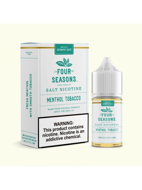 Four Seasons E-Liquids Menthol Tobacco 30ml Nic Sa...