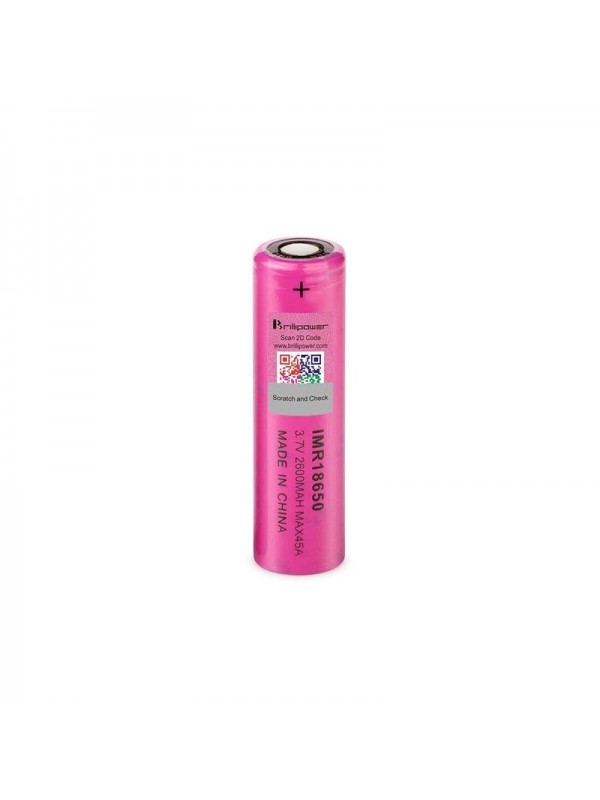 Brillipower 18650 2600Mah 45A Battery - Pink