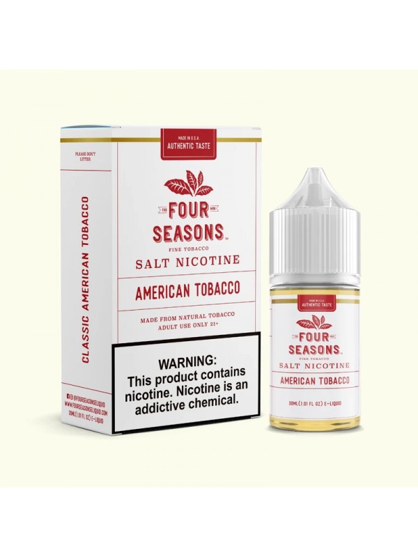Four Seasons E-Liquids American Tobacco 30ml Nic Salt Vape Juice