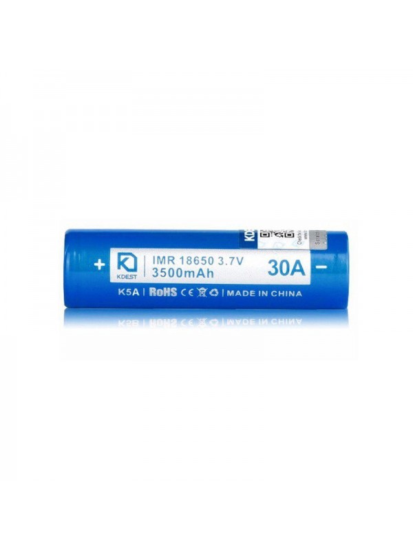 KDEST K5A IMR 18650 3.7V 3500mAh 30A (Single Batte...