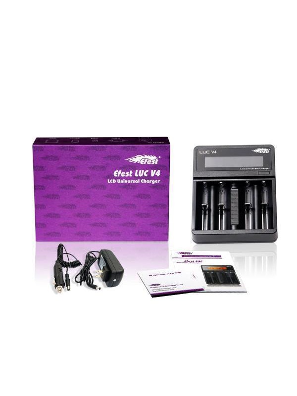 Efest LUC V4 - 4 Bay LCD Charger with Car Charger