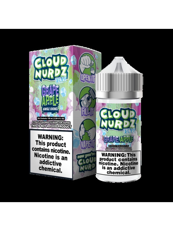 Cloud Nurdz Grape Apple ICED 100ml Vape Juice