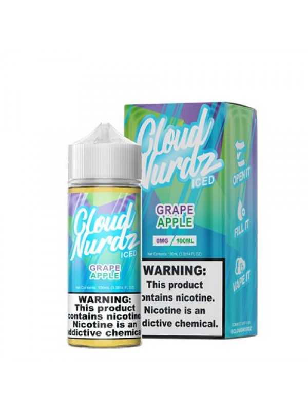 Cloud Nurdz Grape Apple ICED 100ml Vape Juice