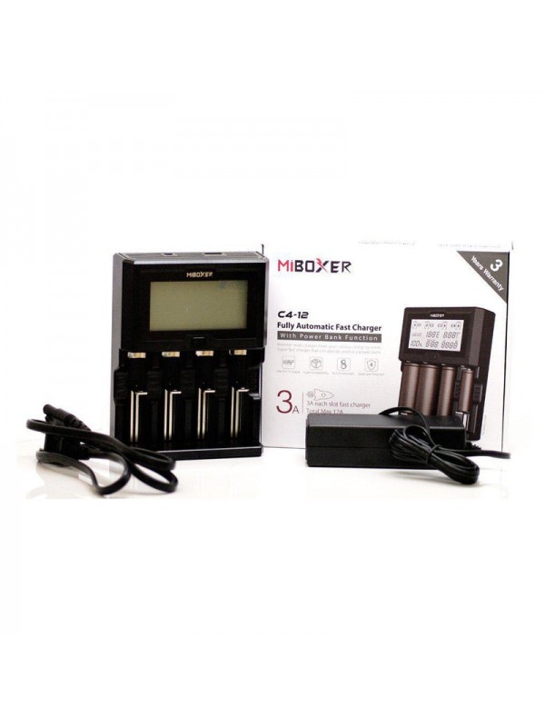 MIBOXER C4-12 4Bay Battery Smart Charger