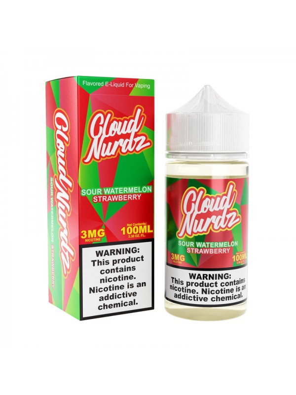 Sour Watermelon Strawberry 100ml Vape Juice - Clou...