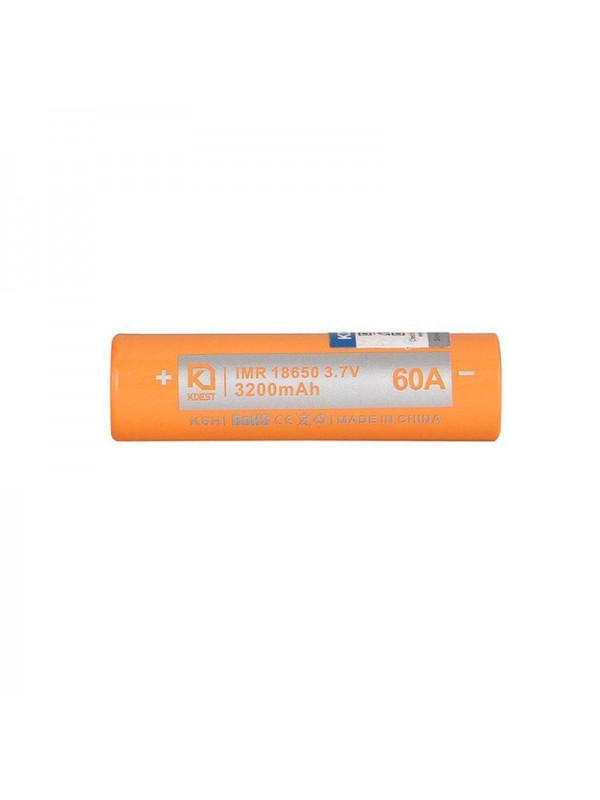 KDEST K6H IMR 18650 3.7V 3200mAh 60A (Single Batte...