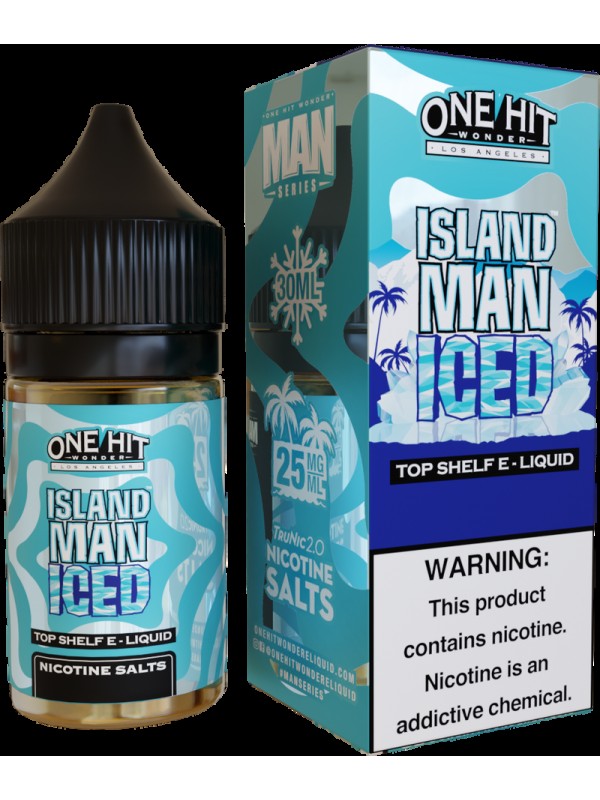 One Hit Wonder Island Man Iced 30ml Nic Salt Vape ...