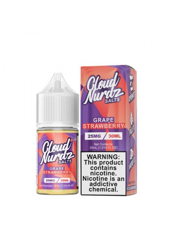 Cloud Nurdz Salts Grape Strawberry 30ml Nic Salt Vape Juice