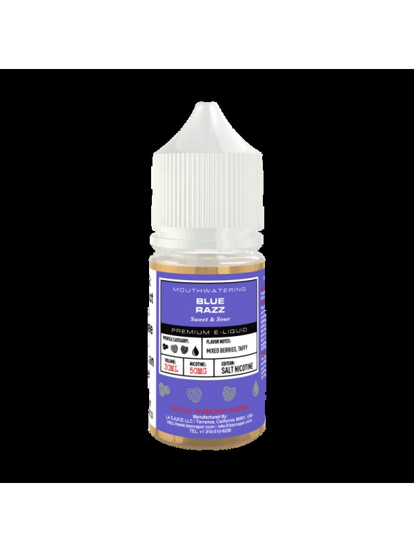 Blue Razz 30ml Nic Salt Vape Juice - Glas Basix