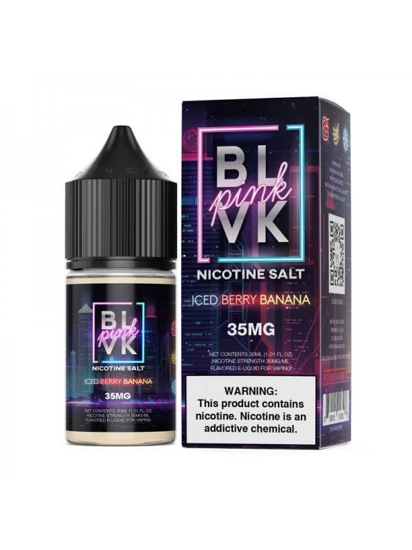 BLVK Salts Pink Series Iced Berry Banana 30ml Nic ...