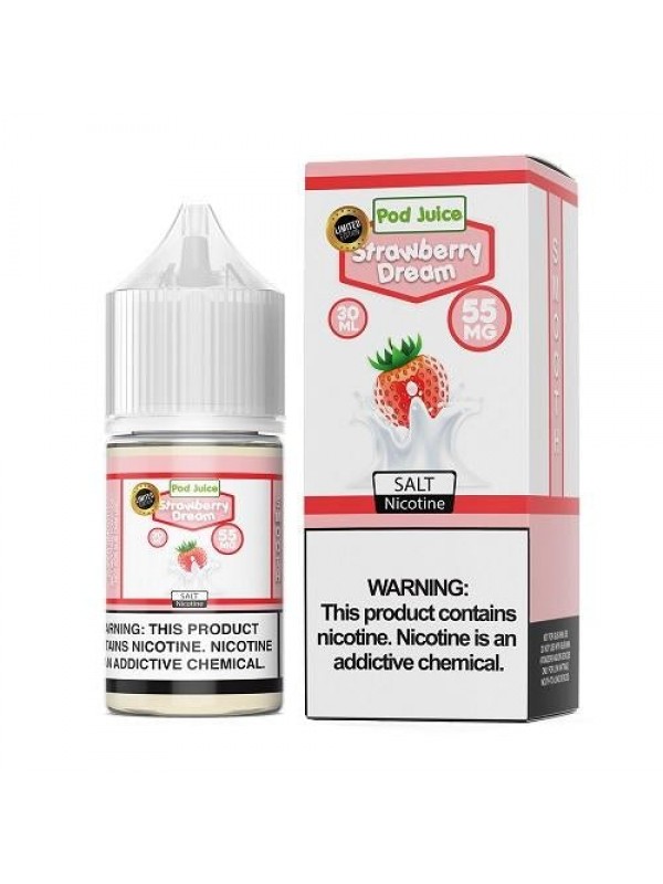 Pod Juice Strawberry Ice Cream 30ml Nic Salt Vape ...