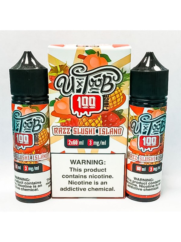 U TooB 100 Razz Slushi Island 2x 60ml (120ml) Vape...