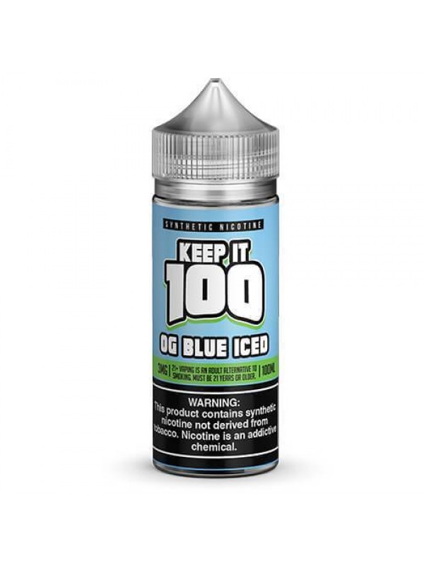 OG Blue Iced 100ml Synthetic Nicotine Vape Juice -...