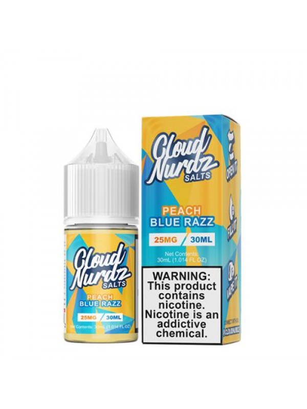 Cloud Nurdz Salts Peach Blue Razz 30ml Nic Salt Vape Juice
