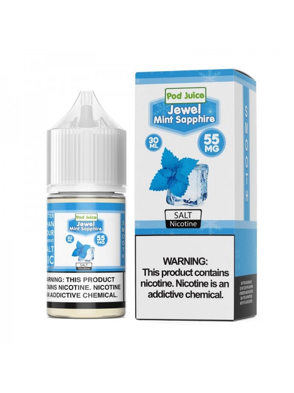 Pod Juice Jewel Mint Sapphire TF 30ml Nic Salt Vap...
