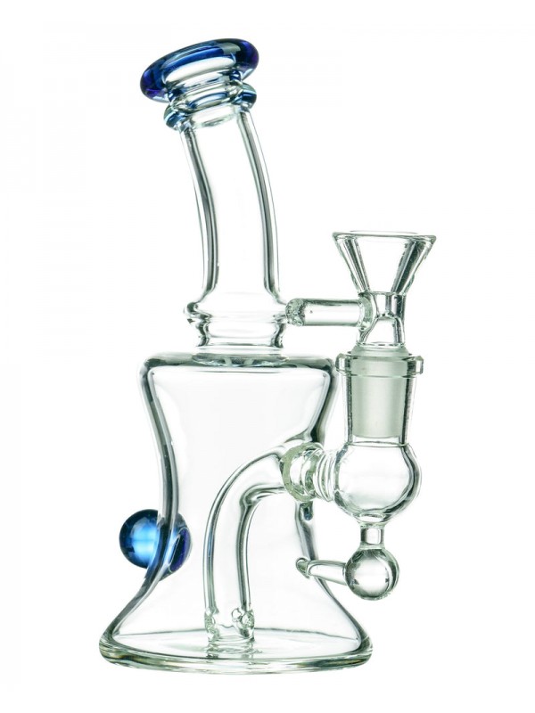 Marble Studded Dab Rig With Colored Accents