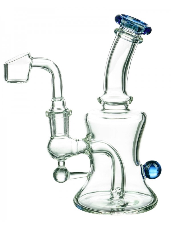 Marble Studded Dab Rig With Colored Accents