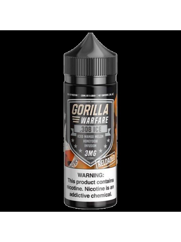 .308 Iced Reloaded 120ml Vape Juice - Gorilla Warf...